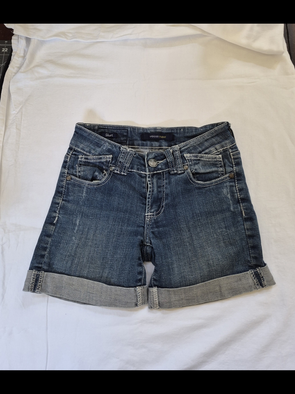 Vigoss Women's Stretch Denim Cuffed Shorts